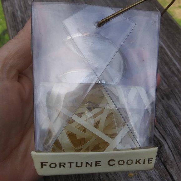 Lenox Silverplated Faux Gold Fortune Cookie Gift Of Love Marriage Proposal - Picture 4 of 15